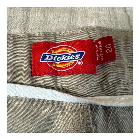 Dickies Girl Vintage Khaki 5 Pocket Skinny Pant Low Rise Straight Fit L20 - Picture 5 of 10